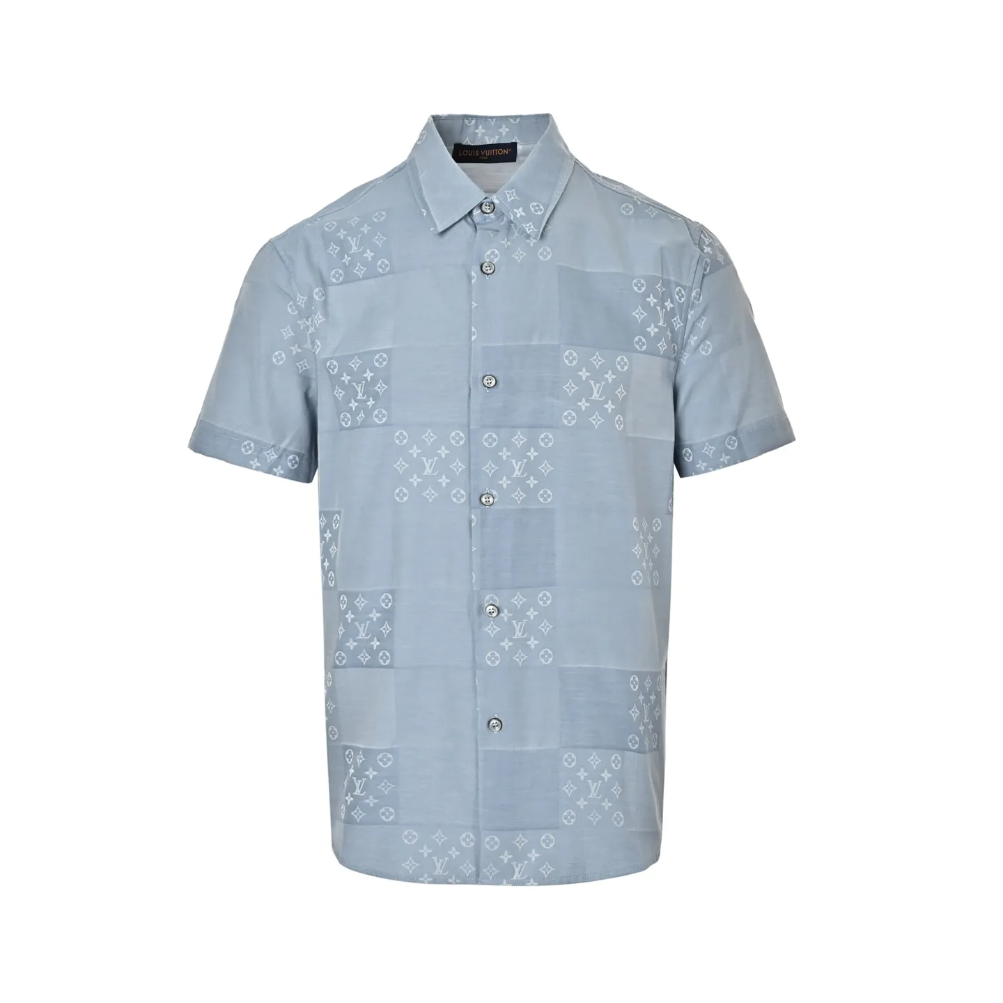 Louis Vuitton/Louis Vuitton 26ss old flower jacquard stitching short-sleeved shirt